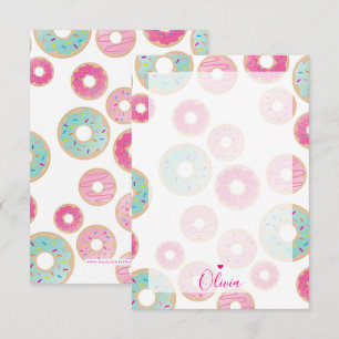 DONUT NOTE PAPER niedliche farbenfrohe Lehrer dank Einladung