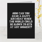 DONUT NUKLEAR WW3 BIRTHDAY CARD KARTE (Gelbe Blume)