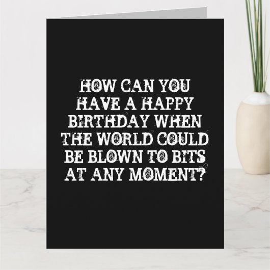 DONUT NUKLEAR WW3 BIRTHDAY CARD KARTE (Vorderseite)