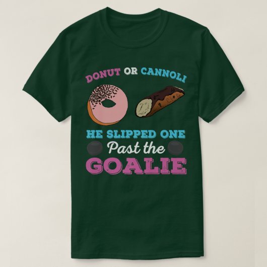 Donut oder Cannoli Funny Gender Reveal Schwangersc T-Shirt (Design vorne)