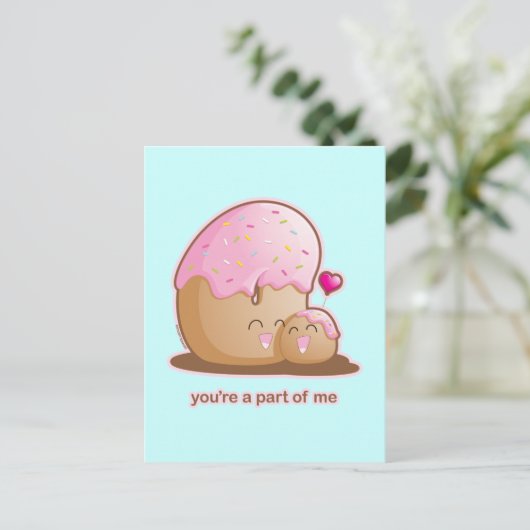 Donut Pair Postkarte (Stehend Vorderseite)
