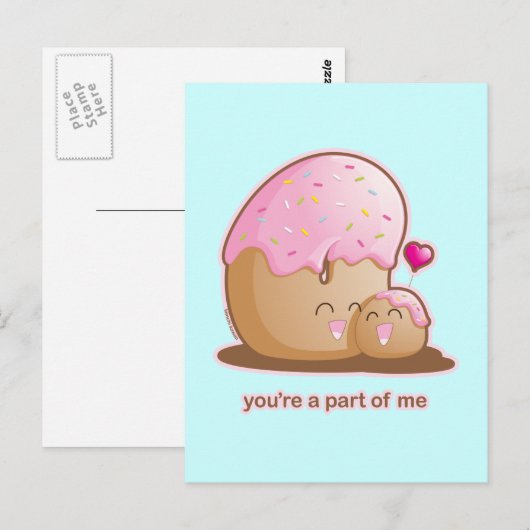 Donut Pair Postkarte (Vorne/Hinten)