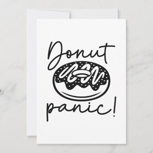 Donut Panic Dankeskarte (Vorderseite)