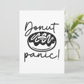 Donut Panic Dankeskarte (Stehend Vorderseite)