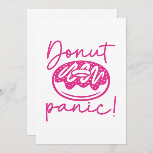 Donut Panic Dankeskarte (Vorne/Hinten)