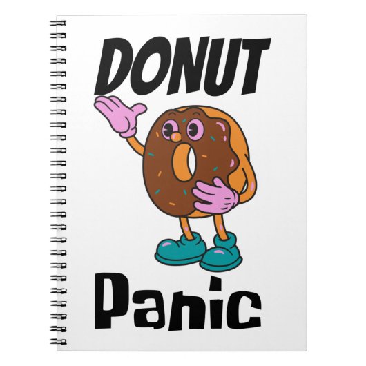 Donut Panic Funny Notizblock (Vorderseite)