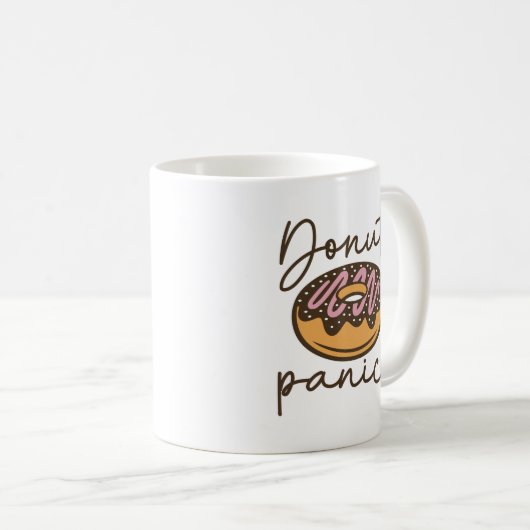 Donut Panic Kaffeetasse (VorderseiteRechts)