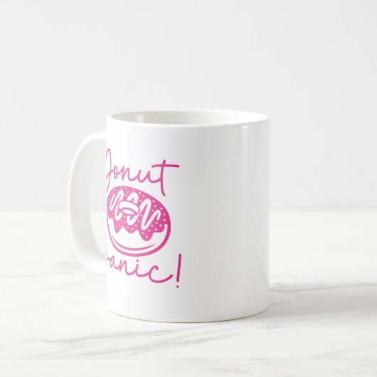 Donut Panic Kaffeetasse (Vorderseite Links)