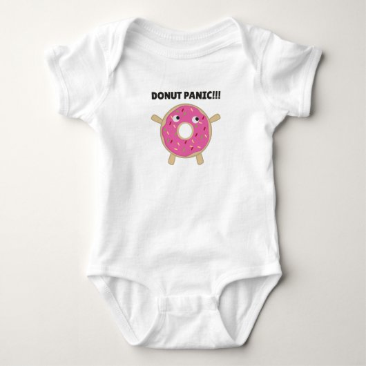 Donut Panik - Funny Puff mit Donuts Baby Strampler (Vorderseite)