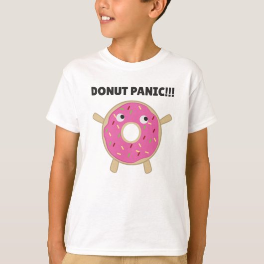 Donut Panik - Funny Puff mit Donuts T-Shirt (Vorderseite)