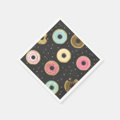 Donut Paper Napkin Pink Doughnut süße Geburtstag Serviette (Ecke)