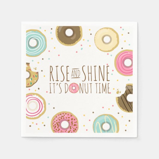 Donut Paper Napkin Pink Doughnut süße Geburtstag Serviette (Vorderseite)