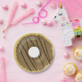 Donut Paper Tellers Brown Chocolate Doughnut Party Pappteller (Party)