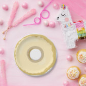 Donut Paper Tellers Gelbe Creme Doughnut Party Pappteller (Party)