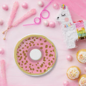 Donut Paper Tellers Pink Dots Doughnut Girl Party Pappteller (Party)