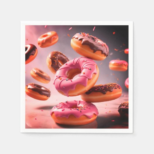 Donut-Papier-Partyservietten Serviette (Vorderseite)