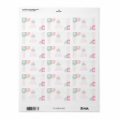 Donut Party Address Labels Donut & Unicorn Adressaufkleber (Vorne)