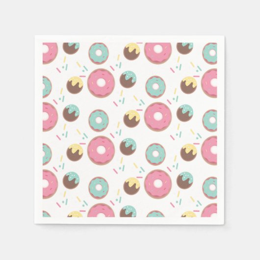Donut Party Babydusche Sprinklen Serviette (Vorderseite)