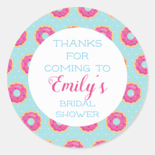 Donut Party Danke Stickers