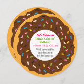 Donut Party Einladung (Vorne/Hinten)