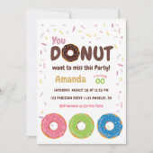 Donut-Party-Einladung Einladung (Vorderseite)