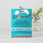 Donut Party Einladung, Einladung zum Geburtstag (Stehend Vorderseite)