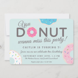 Donut-Party Einladungen | Donut Birthday Party