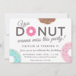 Donut-Party Einladungen | Donut Birthday Party