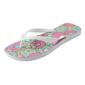 Donut Party Pastel Niedlich Flip Flops Badesandalen (Schrägansicht)