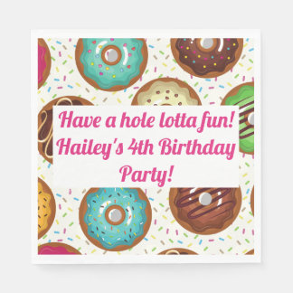 Donut Party Personalisiert Napkins Serviette