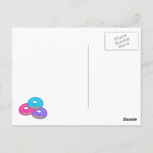 Donut Party Postkarte (Rückseite)