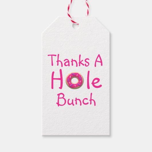 Donut Party Vielen Dank Geschenkanhänger (Vorderseite)