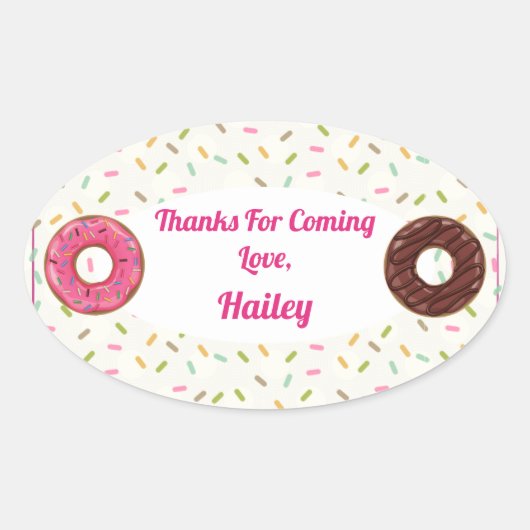 Donut Party Vielen Dank, Sticker (Vorderseite)