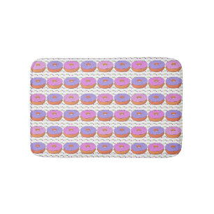 Donut Pattern Badematten