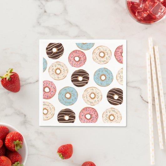 Donut Pattern Birthday Serviette (Beispiel)