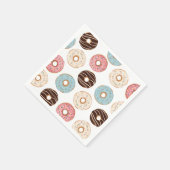 Donut Pattern Birthday Serviette (Ecke)