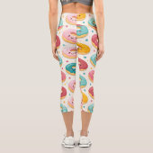 Donut Pattern Capri Leggings (Rückseite)