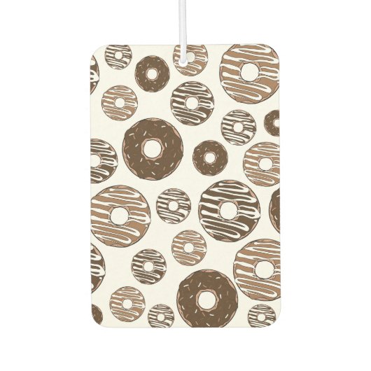 Donut Pattern, Chocolate Donuts, Karamel Donuts Autolufterfrischer (Vorderseite)