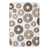 Donut Pattern, Chocolate Donuts, Karamel Donuts Badematte (Vorderseite Vertikal)