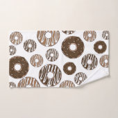 Donut Pattern, Chocolate Donuts, Karamel Donuts Badhandtuch Set (Handtuch)