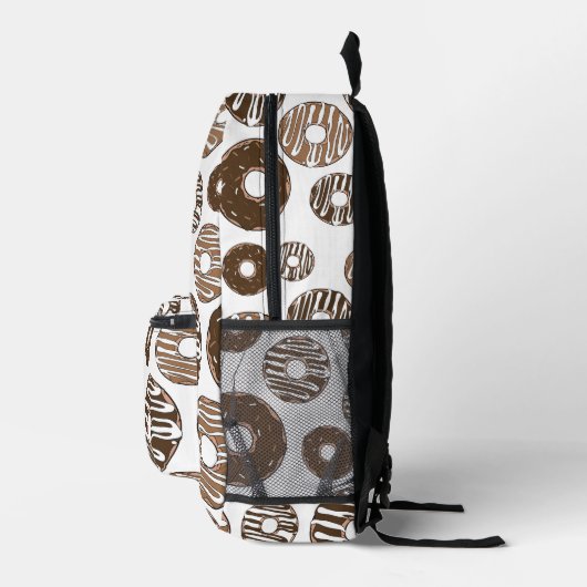 Donut Pattern, Chocolate Donuts, Karamel Donuts Bedruckter Rucksack (Rechts)