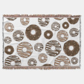 Donut Pattern, Chocolate Donuts, Karamel Donuts Decke (Vorderseite)
