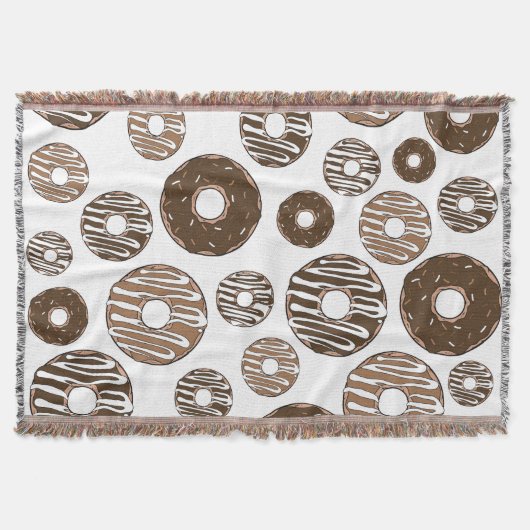 Donut Pattern, Chocolate Donuts, Karamel Donuts Decke (Vorderseite)