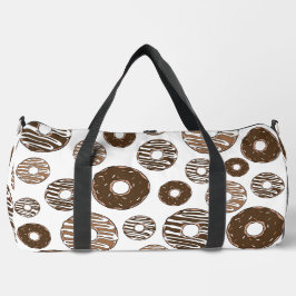 Donut Pattern, Chocolate Donuts, Karamel Donuts Duffle Bag
