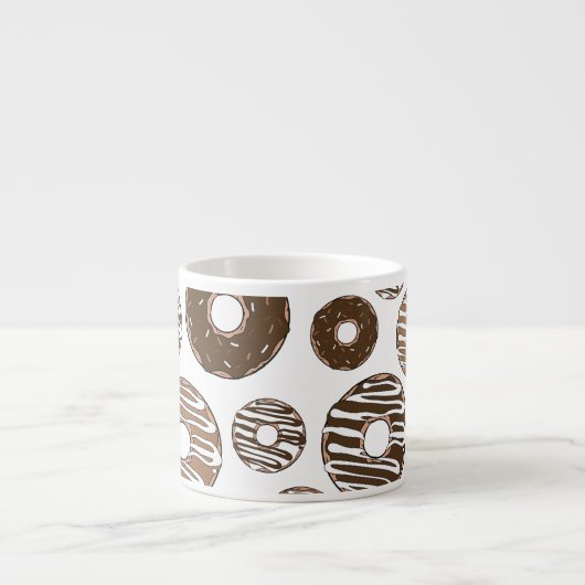 Donut Pattern, Chocolate Donuts, Karamel Donuts Espressotasse (Vorderseite)