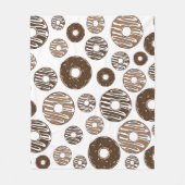 Donut Pattern, Chocolate Donuts, Karamel Donuts Fleecedecke (Vorderseite)