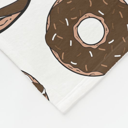 Donut Pattern, Chocolate Donuts, Karamel Donuts Fleecedecke (Ecke)