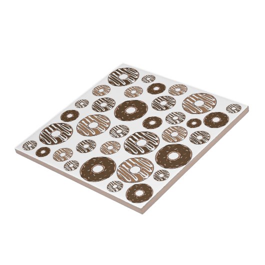 Donut Pattern, Chocolate Donuts, Karamel Donuts Fliese (Seite)