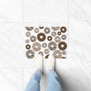 Donut Pattern, Chocolate Donuts, Karamel Donuts Fußmatte