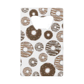 Donut Pattern, Chocolate Donuts, Karamel Donuts Geldbeutel Flaschenöffner (Rückseite)